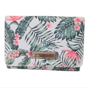 tahari tropical palm flower print womens wallet